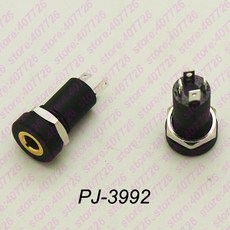 높은 품질 4 pcs diy 골든 4 p 3.5mm 이어폰 여성 소켓 + 4 극 플러그 남성 오디오 스테레오 잭 스크류 너트 커넥터 PJ-3992, Female Jack 4PCS