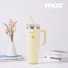 MOZ 스웨덴 316 스텐 1L 대용량 보온보냉 손잡이 텀블러 보온병, 1개, 1000ml, 허니옐로우 1개, 1000ml, 허니옐로우