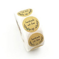 핸드메이드 스티커 A 500P 라벨 수제 선물 HANDMADE