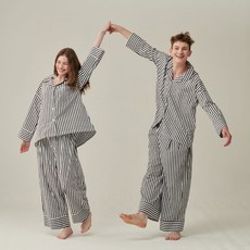 오끼뜨 uni 도미토리 오리지널 스트라이프 파자마 블랙