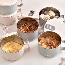 1+1 DIYOU SGS 인증 전자렌지 스텐 찜기 계란찜 라면용기 스텐렌지팟, 02.렌지팟_민트+민트, 2개