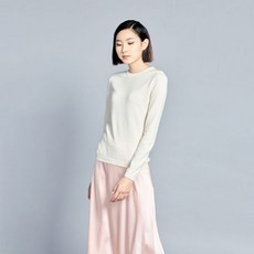고비캐시미어니트 스웨터 라운드 넥풀오버