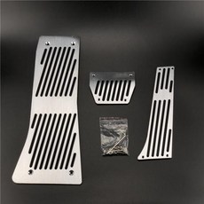 BMW 자동차 액셀러레이터 가스 브레이크 발 받침대 페달 커버 패드 플레이트 X5 X6 E53 E70 E71 E72 F15 F16 자동차 스타일링 액세서리 LHD, 5) Drill AT 3pcs Silver