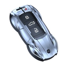 아우디 키케이스 메탈 스마트 키홀더 A3 A4 A5 A6 A7 A8 Q3 Q5 Q7 TT 키링 열쇠고리 차량용품, B타입, 메탈실버