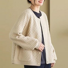 Angel 가을 여성 핑크 퀼팅 디테일 캐주얼 자켓