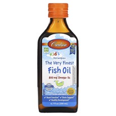 칼슨랩스 노르웨이산 피쉬 오일 오렌지 맛 800mg 200ml 6.7fl oz, 1개