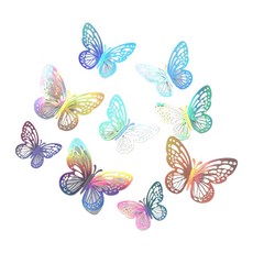 나비 벽 스티커용 12pcs 3D 나비 소녀 침실 장식 스티커 벽 아트 장식 홈 DIY용 공예품 D, k