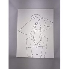 NMT 레이디 모자 DIY 페인트 파티 색칠 캔버스 - P016407MX69P681, 기본