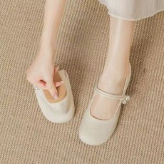 ANYOU 여성 로퍼 소프트가죽 단화 진주 펌프스 발편한 플랫 구두 메리제인슈즈