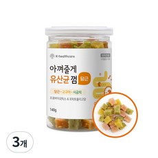 펫시밀 아껴줄게 강아지 장건강 유산균껌, 3개, 140g, 당근 고구마 시금치 혼합 - 장건강덴탈강아지껌