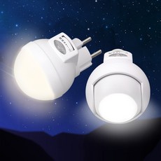 LED 스마트 취침등 1w 콘센트 수면등 수유등 자동 밝기조절 센서조명, 고정형-주광색(흰빛)