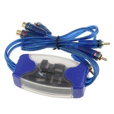 Zeyuan 4 채널 오디오 4RCA ~ 4RCA 접지 루프 절 연기 잡음 오디오 필터 스테레오, 90mm * 45mm * 20mm, 푸른, 플라스틱 + 금속