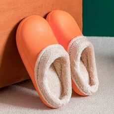 1+1 따뜻한 활동적인 털실 슬리퍼 두꺼운 밑창 미끄럼 방지 겨울 회사 독서실 도서관 공부방 사무실 학교 가정 실내 용 학생 솜털 실내화 보온 여 자 남 성 커플 공용