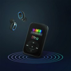 엠피지오 블링(8G) 블루투스MP3 초소형 집게형 휴대용 SD지원 가볍게! 쉽게! 신나게!, 블랙, 블루투스 MP3 블링
