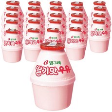 빙그레 딸기맛 우유, 25개, 240ml