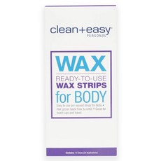 Clean + Easy Ready- To- Use Pre-Waxed Strips for Full Body Hair Removal Treatment Removes Fine to, 1개