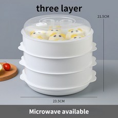 뚜껑이 달린 증기선 전자 레인지 가열 장치 대용량 고온 방지, 03 three layer, 1개