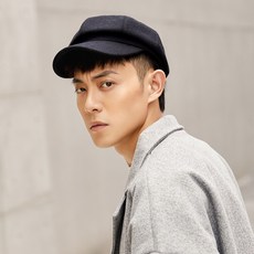 others 모자 남 빈 티 지 영 륜 팔각 모 가을 겨울 검 은 오리 혀 베레모 여자 한국 판 매 직 신문화 가 트 렌 디 블랙 프 리 사이즈 (56 - 58 cm)