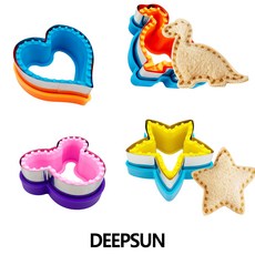 DEEPSUN 공룡 미키 식빵틀 샌드위치 틀 4가지 모형 주먹빵, 1개