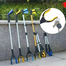 접이식 쓰레기 수거기 알루미늄 합금 집게 대형집게, 1개, F