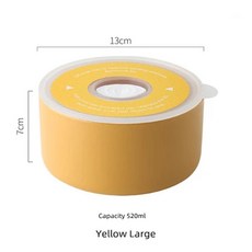 학생 도시락 상자 통근용 휴대용 둥근 밀폐 작은 신선도 그릇, 10.Yellow Large