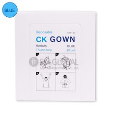 일회용CK비닐가운 M사이즈 블루 1박스(30매) 김장앞치마 병원 청소 실험실 비닐앞치마