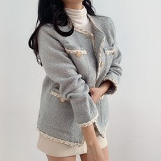모딕트 마셀 골드 누빔 트위드 자켓