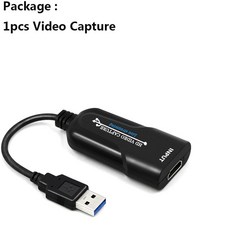 외장형 디지털 tv 티비 수신 카드 동글이 HDMI to USB 비디오 캡처 1080P HD TV PC PS4 라이브 스트림 Windows Lista/7/8/10 용, 1개, without  cd