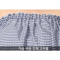 [ UVSS48NE ] 곤색체크무늬/남색네이비/고무줄/밴드형/마사지복/사우나/여성용/여자용/손님용/안마/원피스/미용/맛사지복/까운/가운