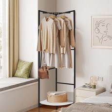 WISFOR 포세린 세라믹 코너 행거 무볼트 모서리 스탠드, 블랙