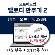 오토애드립 가요 반주기 2 (USB형) 가요 12250곡 포함 / 휴대형 기타 색소폰 노래 반주기