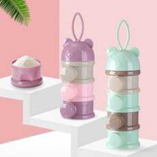 MOLY 유아동 외출휴대용 대용량 베아바분유케이스 J1040, 1개, 옵션A 4층 그린