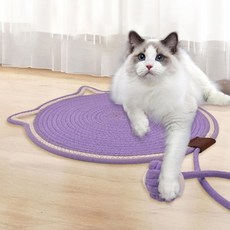 튼튼한 고양이 스크래쳐 스크래처 매트 끈 볼 장난감, 옐로우, 1개