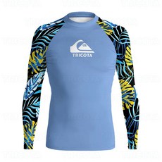 남성용 서핑 Maillot 래쉬가드 티셔츠UV 차단 라이크라 탑긴팔 UPF50 수영복속건성 다이빙 의류