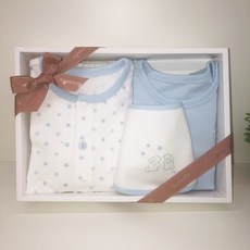 아가방(야탑점) 심플한 바디수트(보들보들)+귀여운 내의 상하세트+스카프빕이 한세트입니다~#신생아선물 #백일선물 #임신출산선물 (선물포장출고)