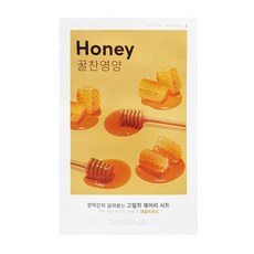 미샤 에어리 밀착 시트마스크 꿀, 1개입, 1개