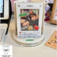 굿즈컴바인 스토어 회전식 아크릴 스탠드 포토카드 프레임, A. 회전식 아크릴 스탠드 패키지 1개