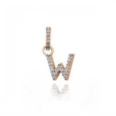 Swarovski 5440422 REMIX COLLECTION 알파벳 W 로즈골드 플래팅 참