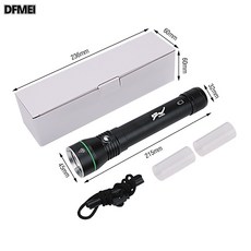 DFMEI P70 울트라 라이트 쿼드코어 야외 led 잠수 랜턴 강광 수중 방수 26650 야잠 탐조등, S4 롱 P50 비딩+핸드 끈+2단 26650