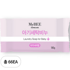마이비 아기 세탁비누 아카시아향 180g, 66개