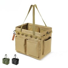 파우치랩 멀티 포켓 캠핑 다용도 수납 가방, 베이지, 1개