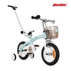 조코 비틀 12 유아동 체인 자전거 미조립, White + Mint, 91cm