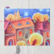 [대양] 귀여운 캐릭터 안경닦이_저녁 풍경 S(15x18cm)-15장