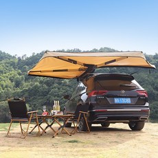 하드탑텐트 루프탑 텐트 면 3인용 부채꼴 자동차 측면 캐노피, [01] 480x480x210cm, [02] 카키(오토매틱)