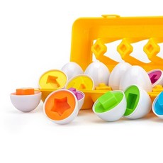 달걀 모양 도형 놀이 끼우기 블럭 어린이 학습 교구