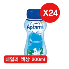 압타밀 액상 분유 200ml 2단계 액상분유, 24개