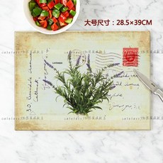 [해외]유럽과 미국의 복고풍 시리즈 주방 도마 강화 유리 도마 세척 보드 도마 과일, 대형 OMFG003 유리 도마