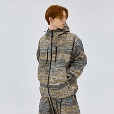 비에스래빗 2324 BSRABBIT DSXBS WINDBREAKER HOODED JACKET GOLD MIX 스노우 보드복 자켓