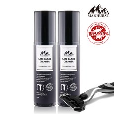 맨허스트 향균 면도날 소독 스프레이 세이프 블레이드 클리너 면도기 세정제 100ml, 2개