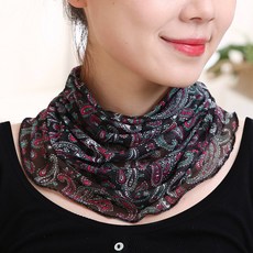 라쿤털 여름시즌 여름 매치하기좋은 비단스카프 봄 목도리 여자풀오버 넥워머 작은스카프 얇은스타일 모조카라 스카프 자외선차단 목
